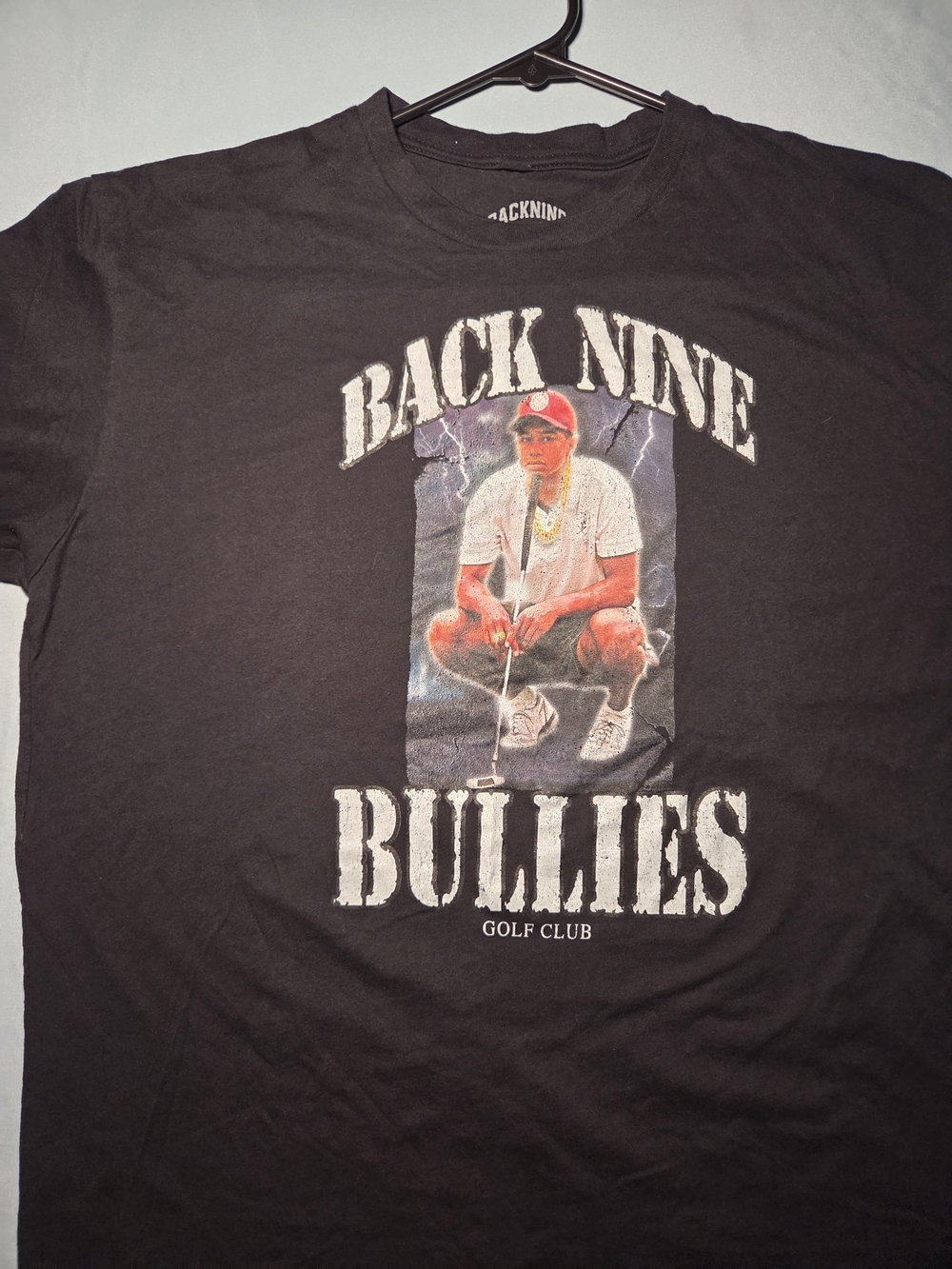 Back Nine Bullies T Shirt Mens Large Black Graphic Golf Club Streetwear